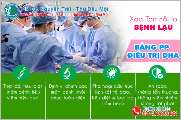 hỗ trợ điều trị lậu hiệu quả với phương pháp DHA tại Đa Khoa Nguyễn Trãi - Thủ Dầu Một